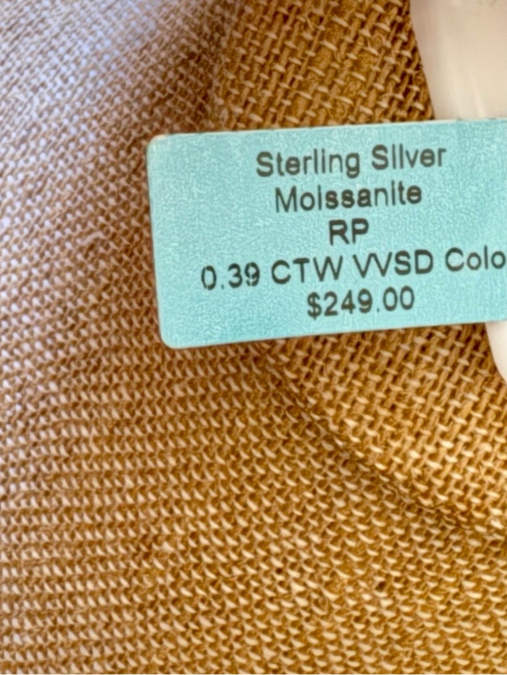 Sterling Silver & .39 CTW Moissanite Hoop Earrings - Women Jewelry - Picture 4 of 4